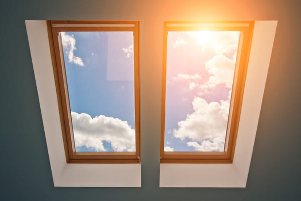 Dachfenster Innenansicht ohne Sonnenschutz